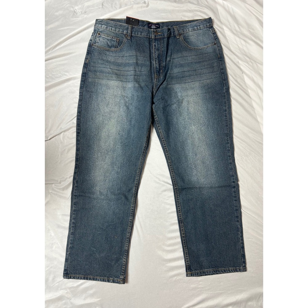 NWT Architect Jean Company Mens 42x30 Regular Fit Stretch Denim Jeans Med Blue